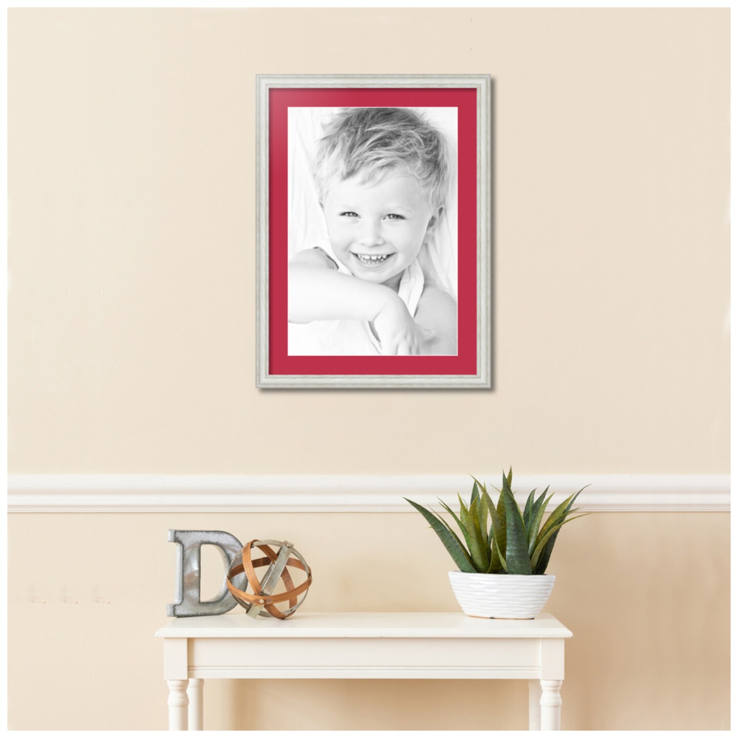 ArtToFrames 19x26&#x22; Matted Picture Frame with 15x22&#x22; Single Mat Photo Opening Framed in 1.25&#x22; White and 2&#x22; Mat (FWM-4098-19x26)