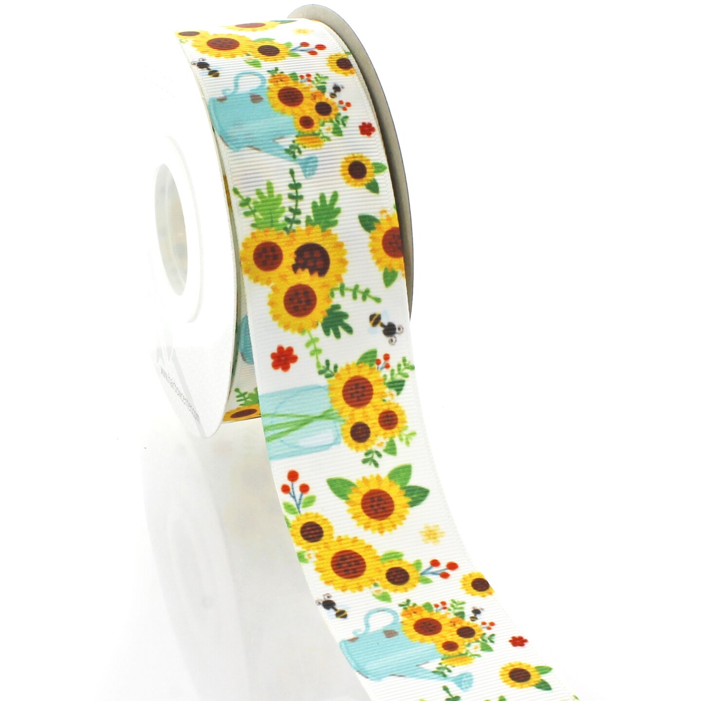 1.5&#x22; Farmhouse Sunflowers Grosgrain Ribbon