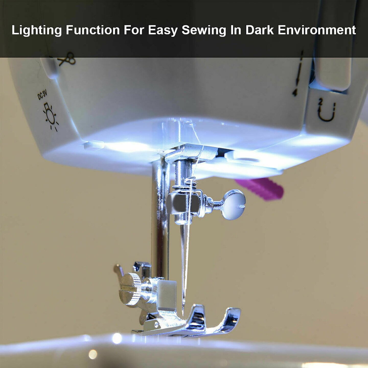 Costway 2-Speed Multi-function Fashion Portable Sewing Machine Serger w/16 Stitch Light