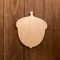 6 in. Unfinished Chunky Wooden Acorn