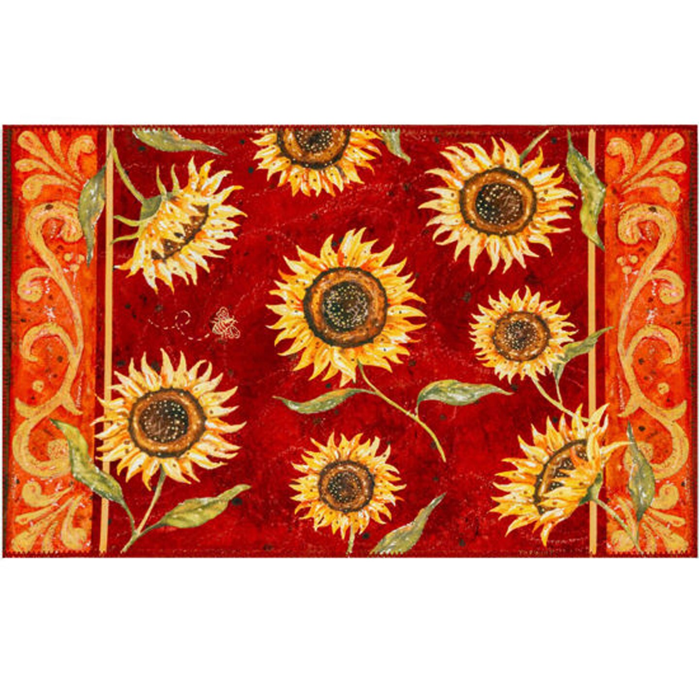 Olivia&#x27;s Home Provencial Sunflowers Indoor/Outdoor Decorative Accent Rug - 22&#x22;x32&#x22;