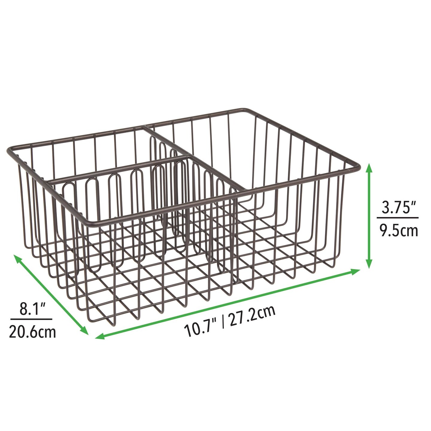 mDesign Metal Kitchen Organizer Bin for Food Storage Container Lids