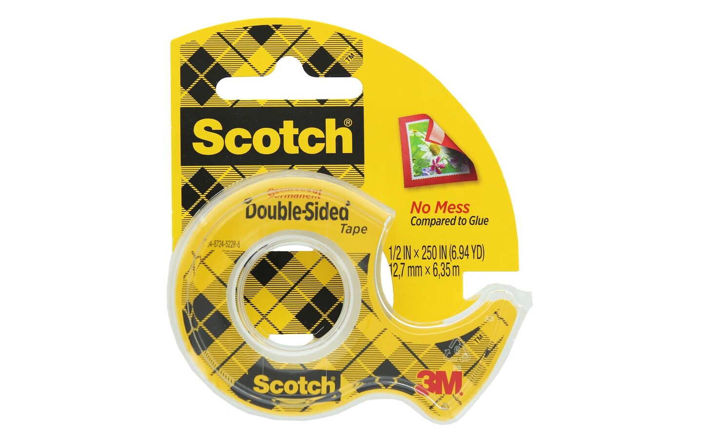 Scotch Double-Sided Tape Permanent 1/2x250