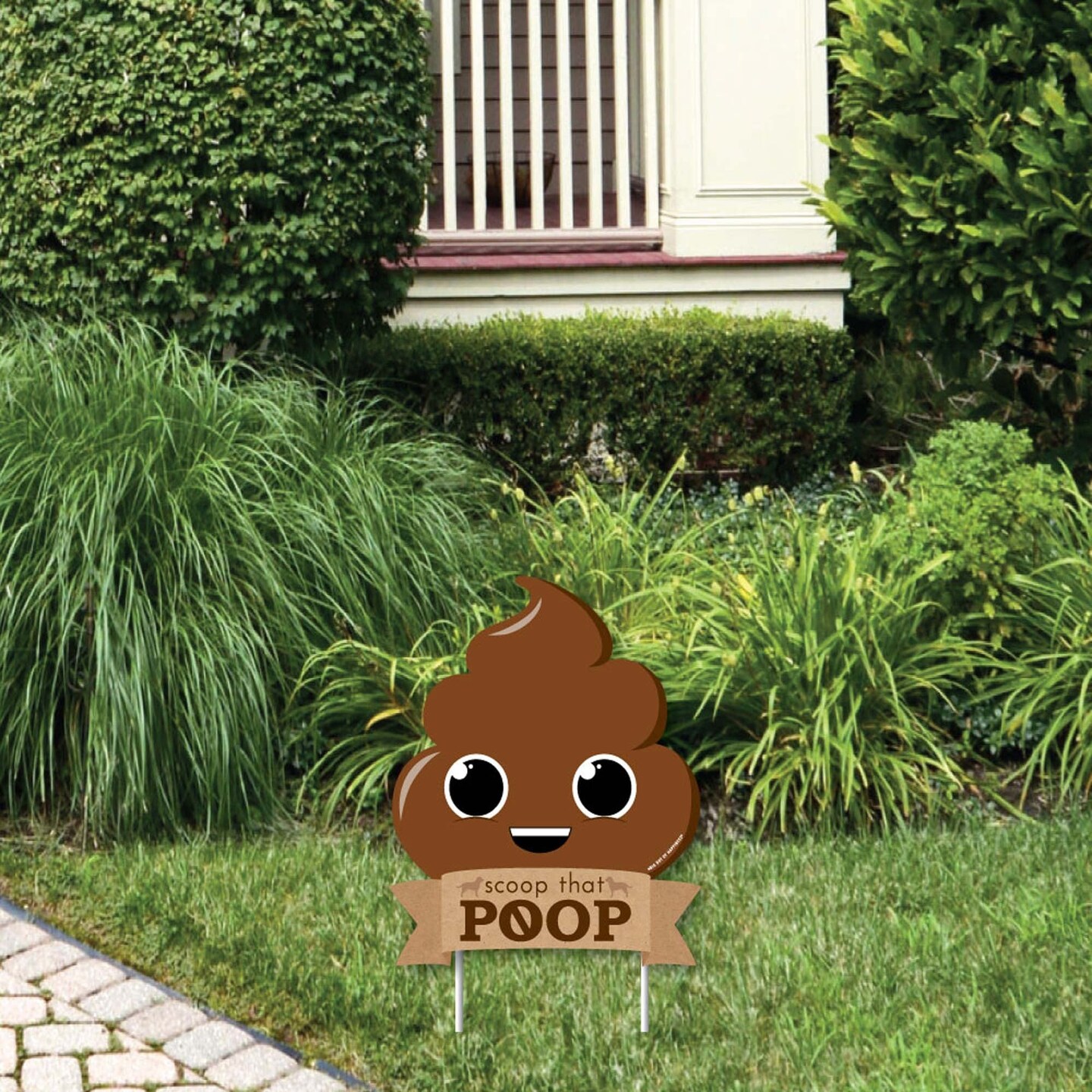 Big Dot of Happiness Scoop That Poop - Outdoor Lawn Sign - No Dog Poop Sign Yard Sign - 1 Piece