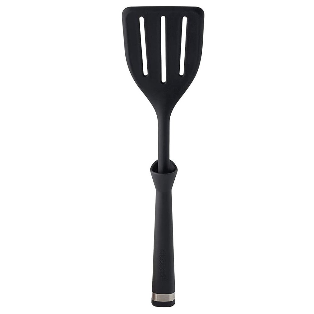 Heat-resistant Silicone Pan Spatula With Integrated Wok Spatula