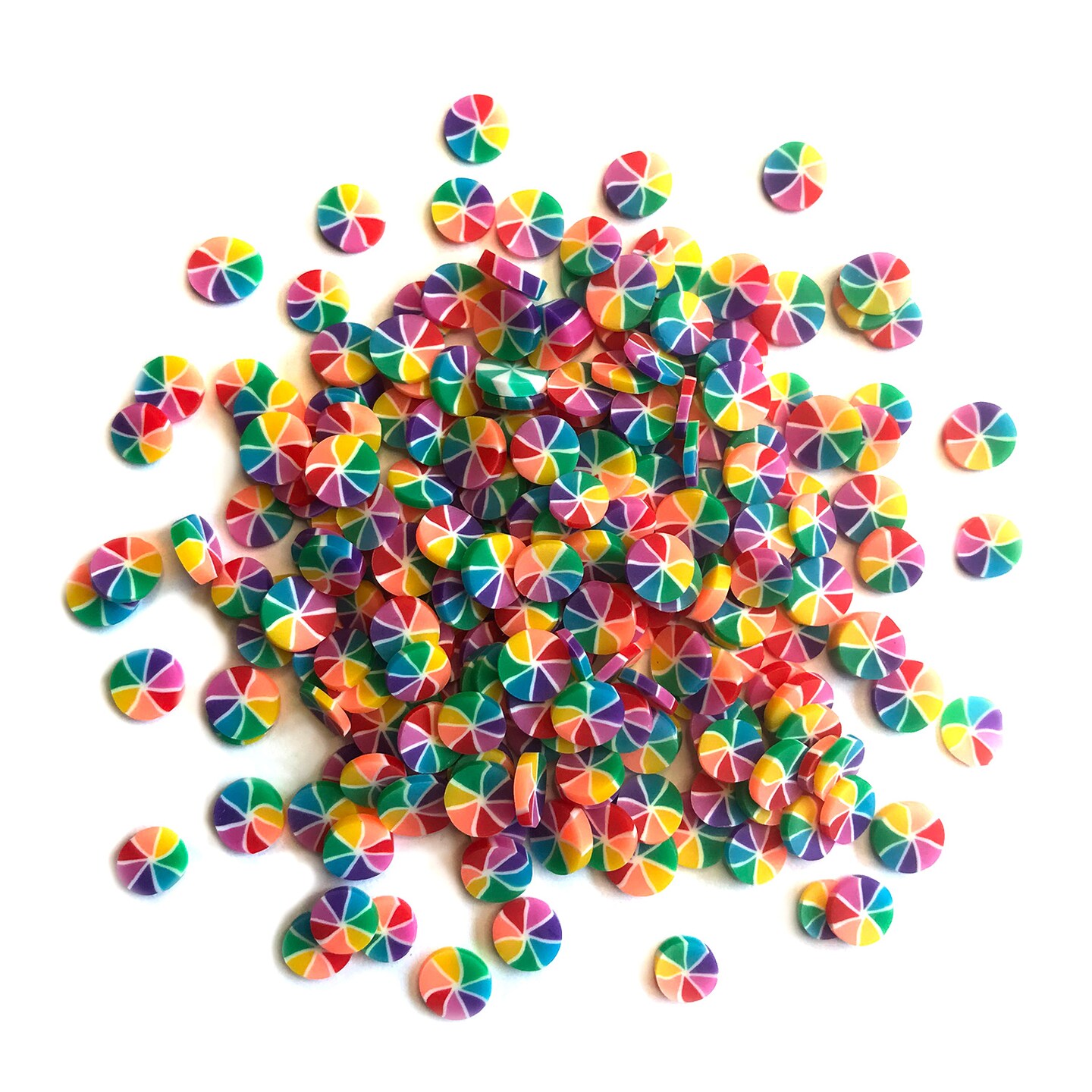 Buttons Galore Colorful Polymer Clay Embellishments for Craft Scrapbooks Cardmaking (Color Wheel, 1,800 Pieces - 36 Grams)