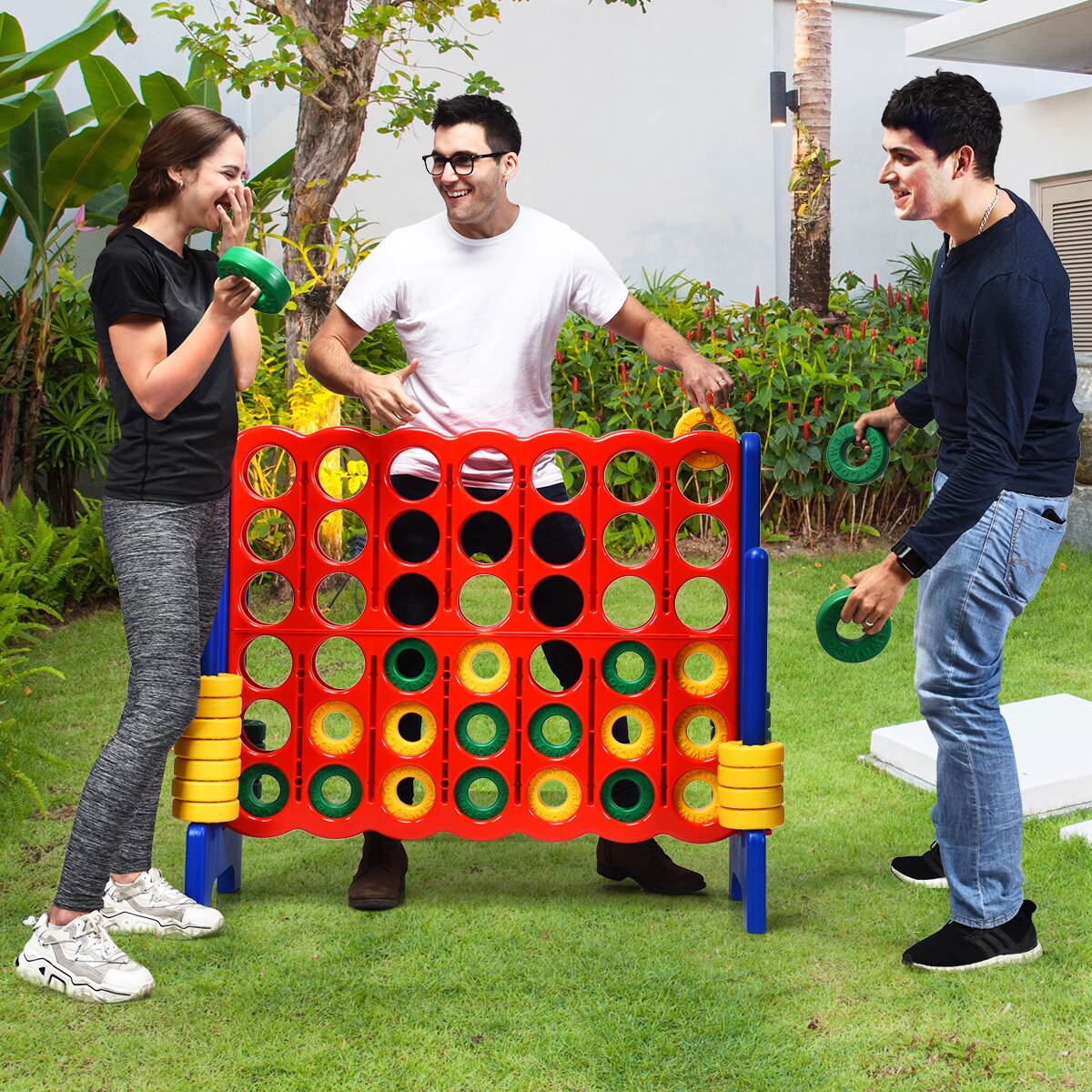 Costway Jumbo 4-to-Score 4 in A Row Giant Game Set Kids Adults Family Fun