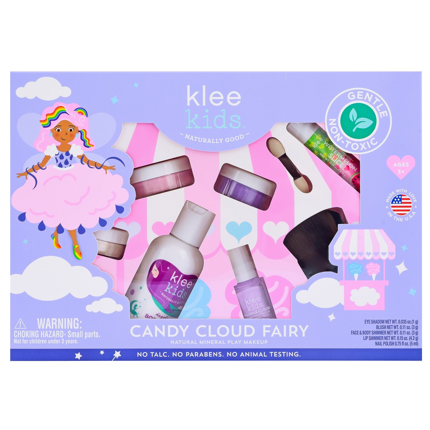 Klee Naturals Candy Cloud Fairy 6-PC Natural Play Makeup Kit