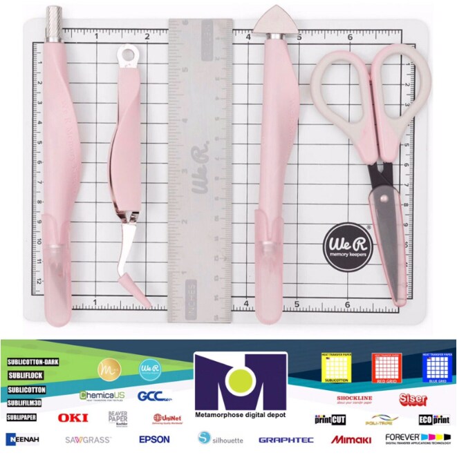 We R Memory Keepers - Hand Tools - Mini Tool Kit - Pink 60000463