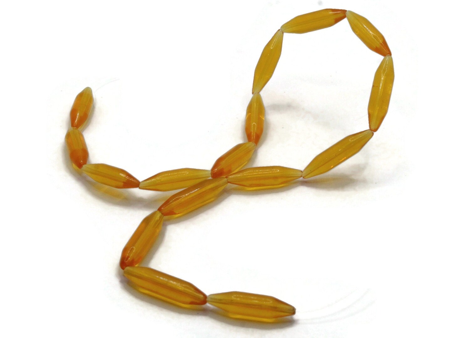 16 25mm Golden Orange Vintage Plastic Tube Beads Michaels