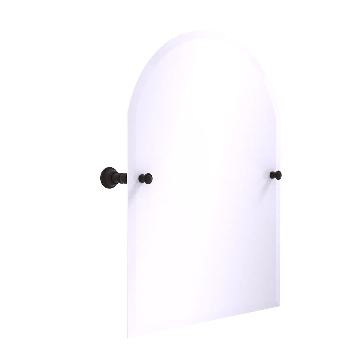 Carolina Collection Frameless Arched Top Tilt Mirror with Beveled Edge - Oil Rubbed Bronze