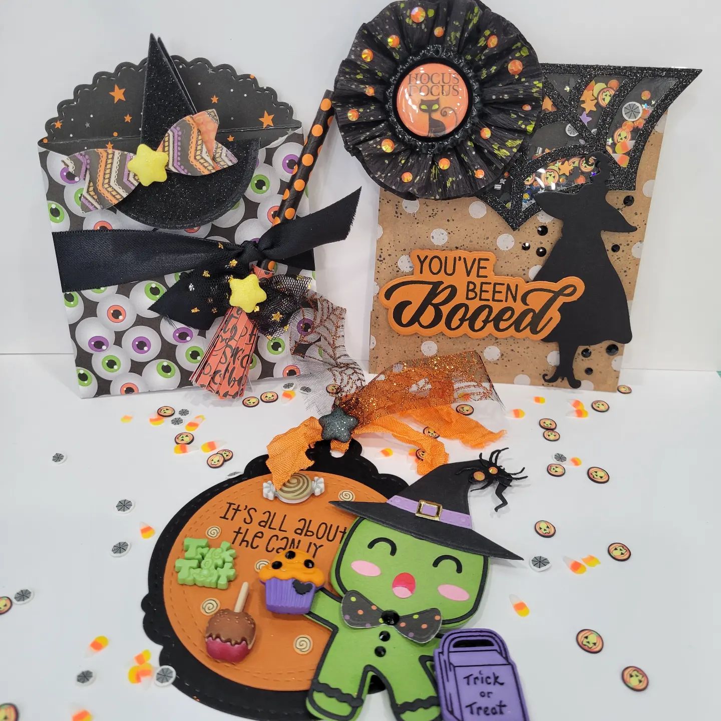 Buttons Galore Colorful Polymer Clay Embellishments for Craft Scrapbooks Cardmaking (October 31st, 1,800 Pieces - 36 Grams)