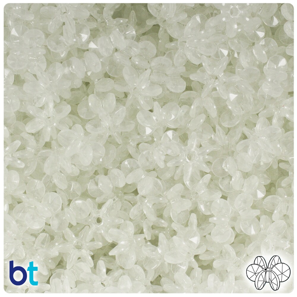 BeadTin Night Glow-in-the-Dark 10mm SunBurst Plastic Craft Beads (450pcs)