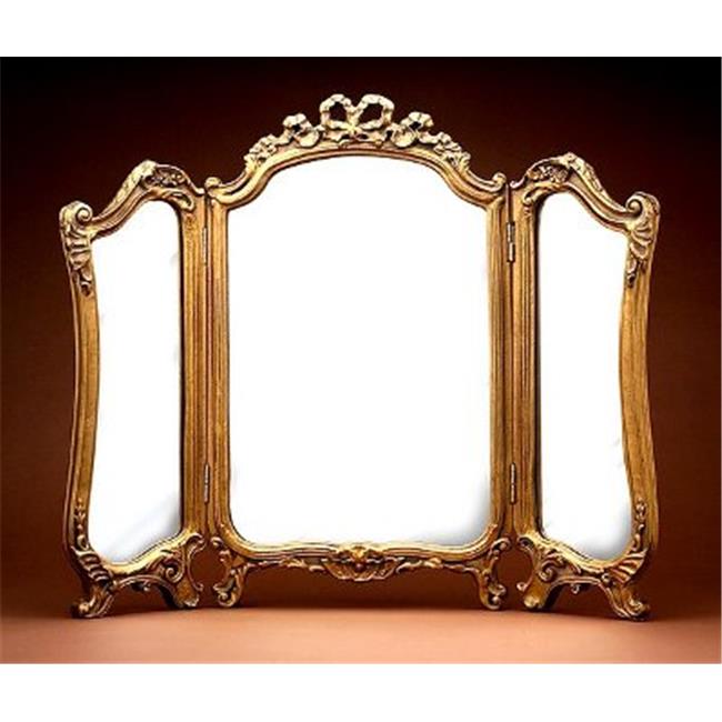 Hickory Manor 7327GL Tri Fold Vanity Decorative Gold Mirror Leaf | Michaels