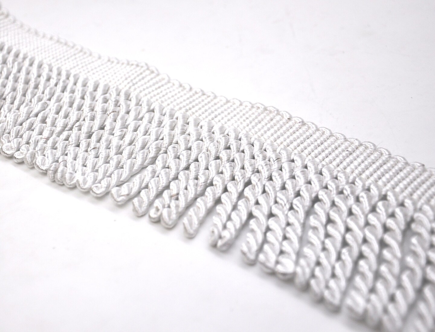 Belagio Bullion Fringe Trim, 4&#x22; Wide, Softer Collection, 3 Yards, White