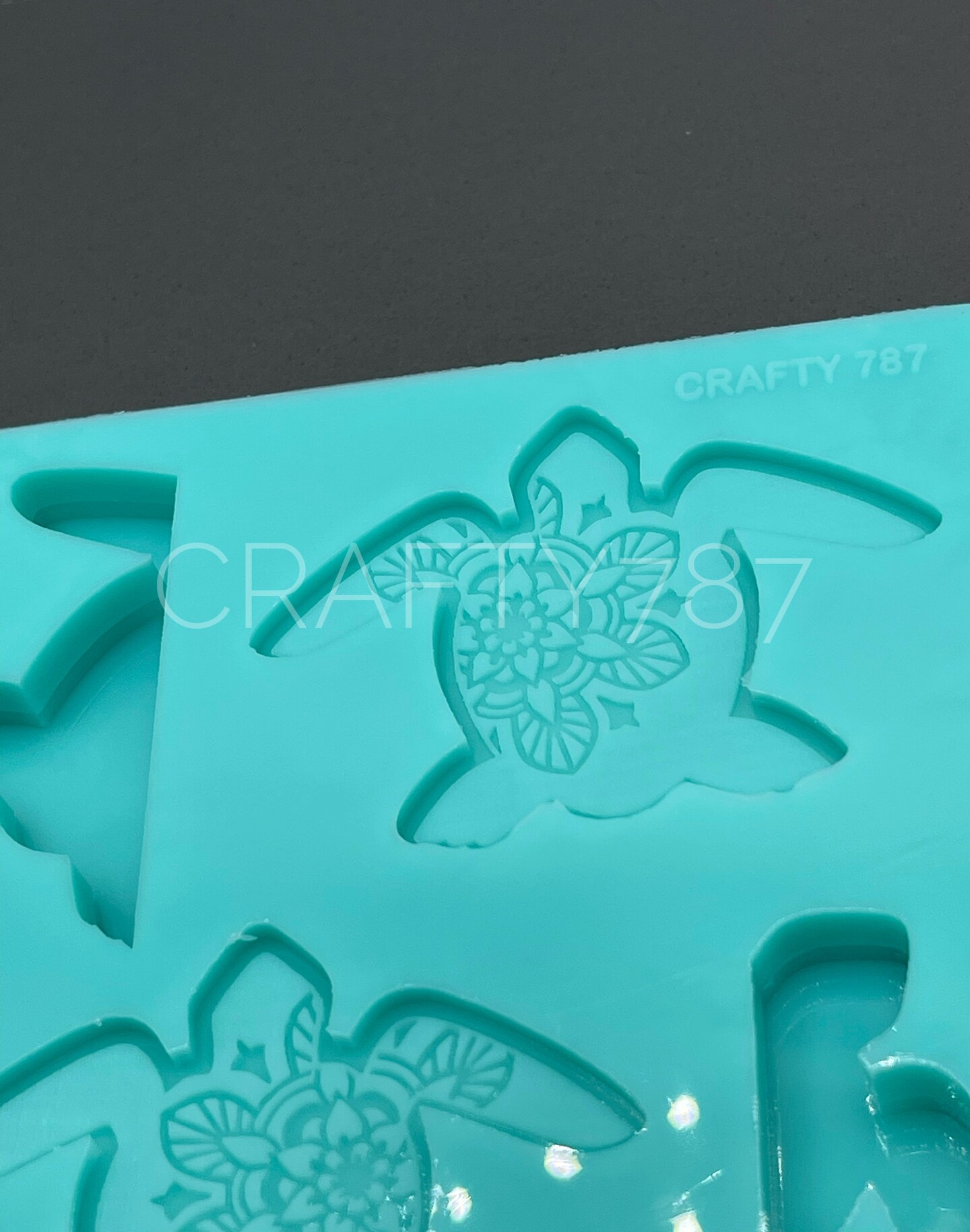 Mandala Turtle Straw Topper Mold
