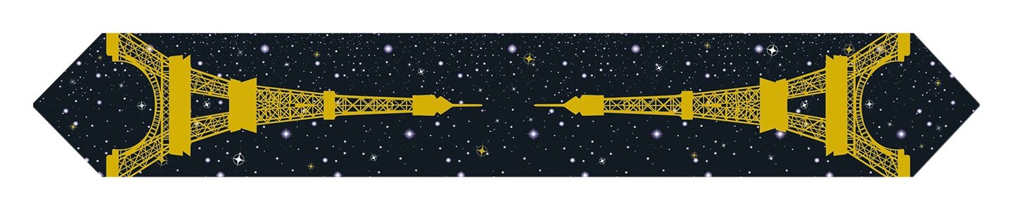 Elegant Eiffel Tower Table Runners - Set of 12