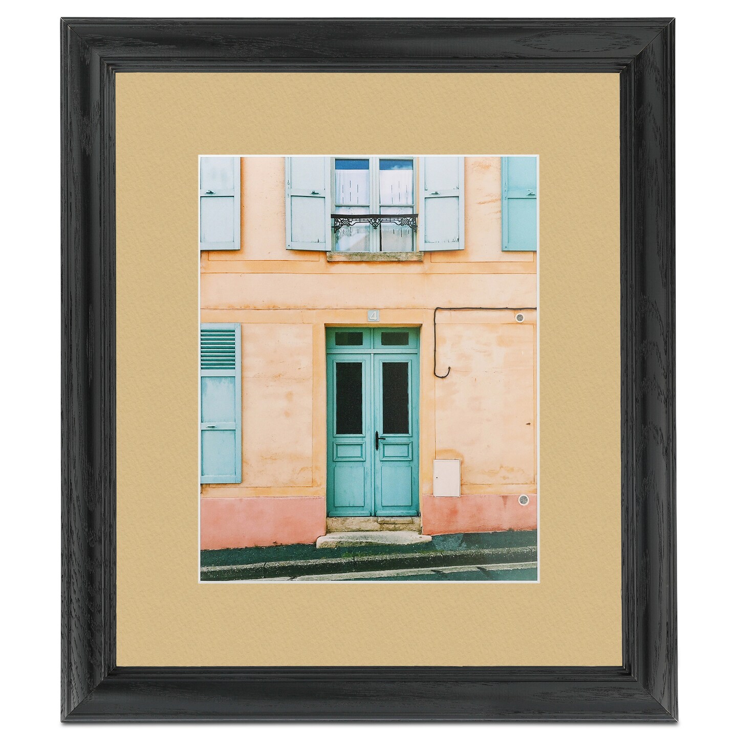 ArtToFrames 17x23" Matted Picture Frame with 13x19" Single Mat Photo Opening Framed in 1.25" Black and 2" Mat (FWM-4083-17x23)