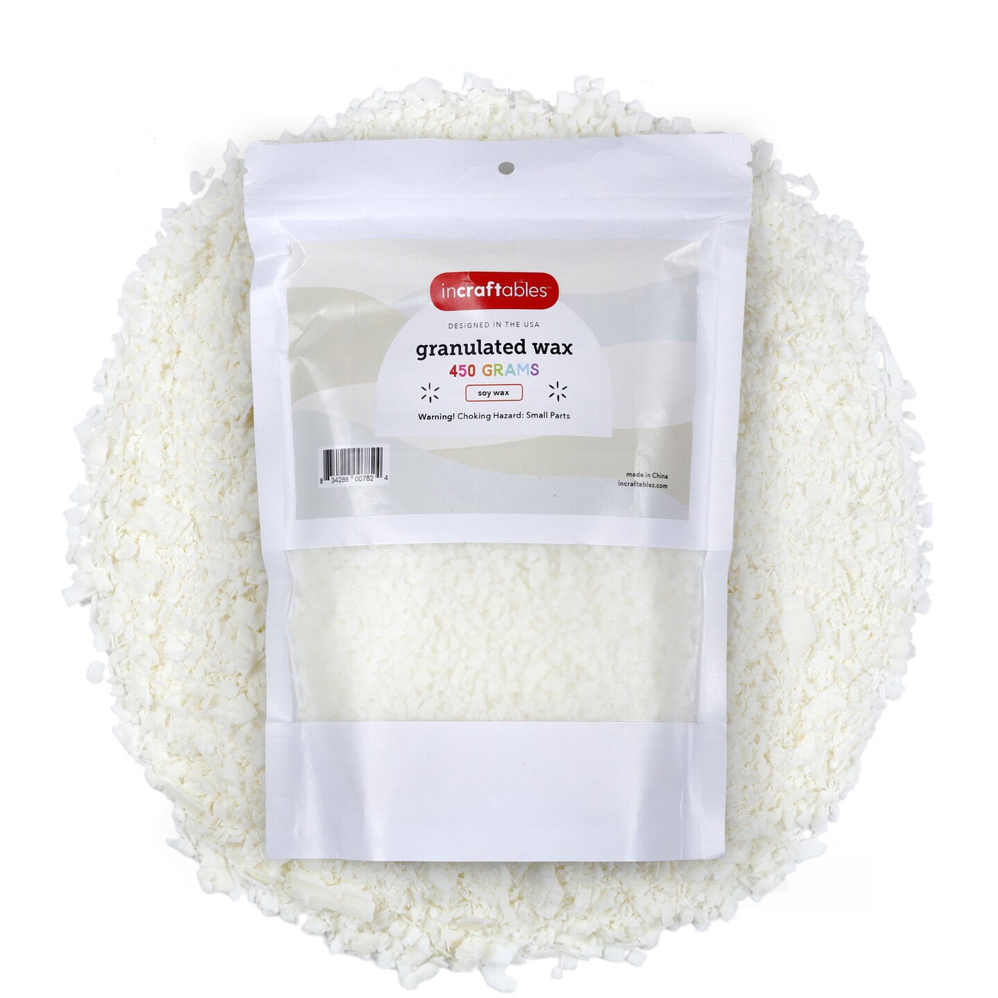 Incraftables Soy Candle Wax for Candle Making (450g). Best Soy Wax for Candle Making. Granulated Bulk Candle Wax Refill. Wax Flakes for Candle Making Kit. DIY Candle Making Supplies for Kids & Adults