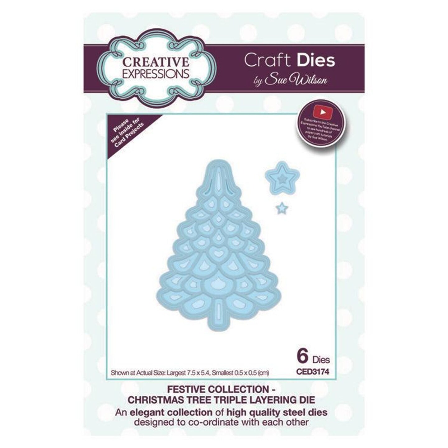 Creative Expressions Festive Collection Christmas Tree Triple Layering ...