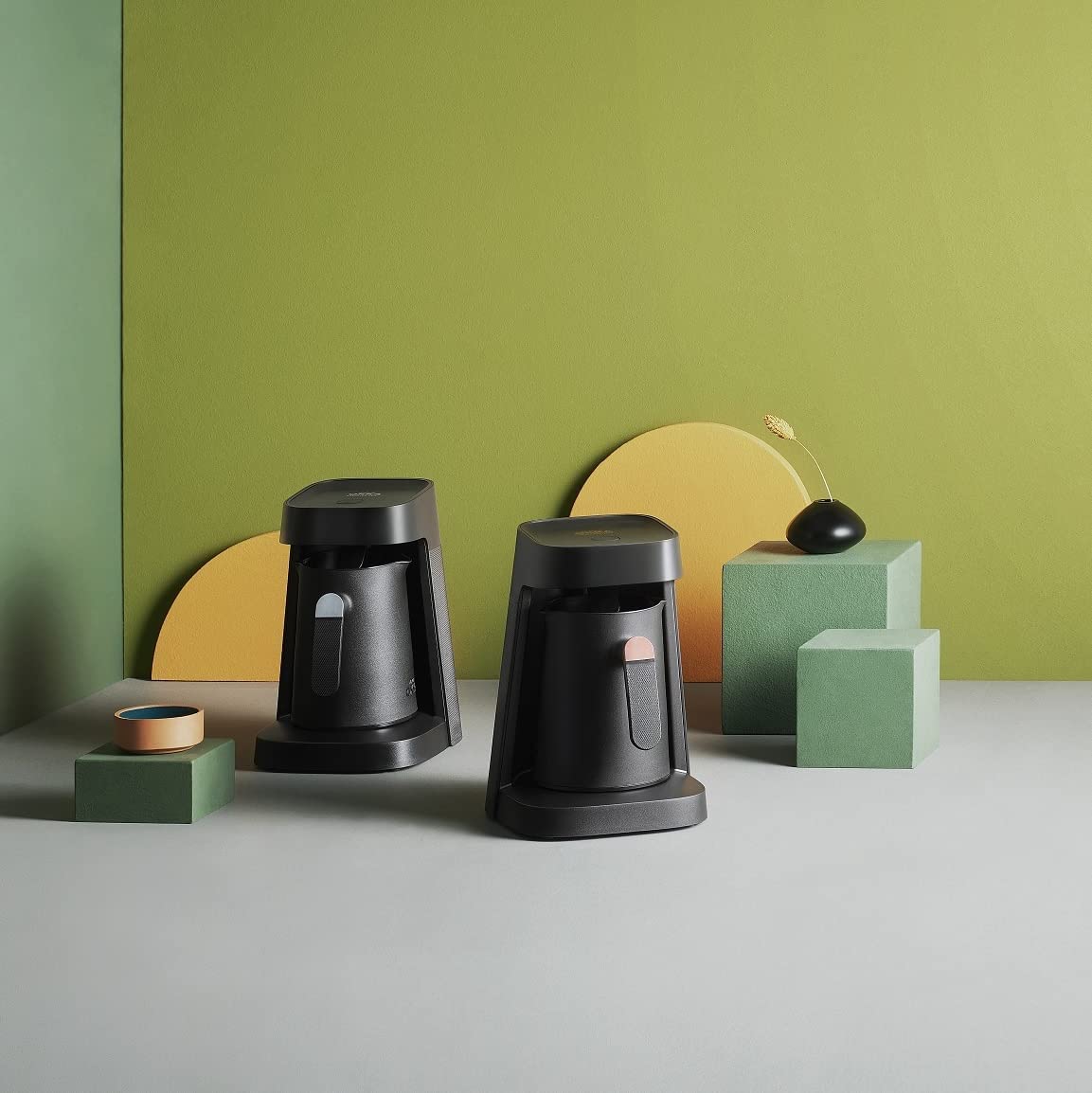 Arzum Okka Jet Automatic Turkish Coffee Maker, 120V, Black/Chrome