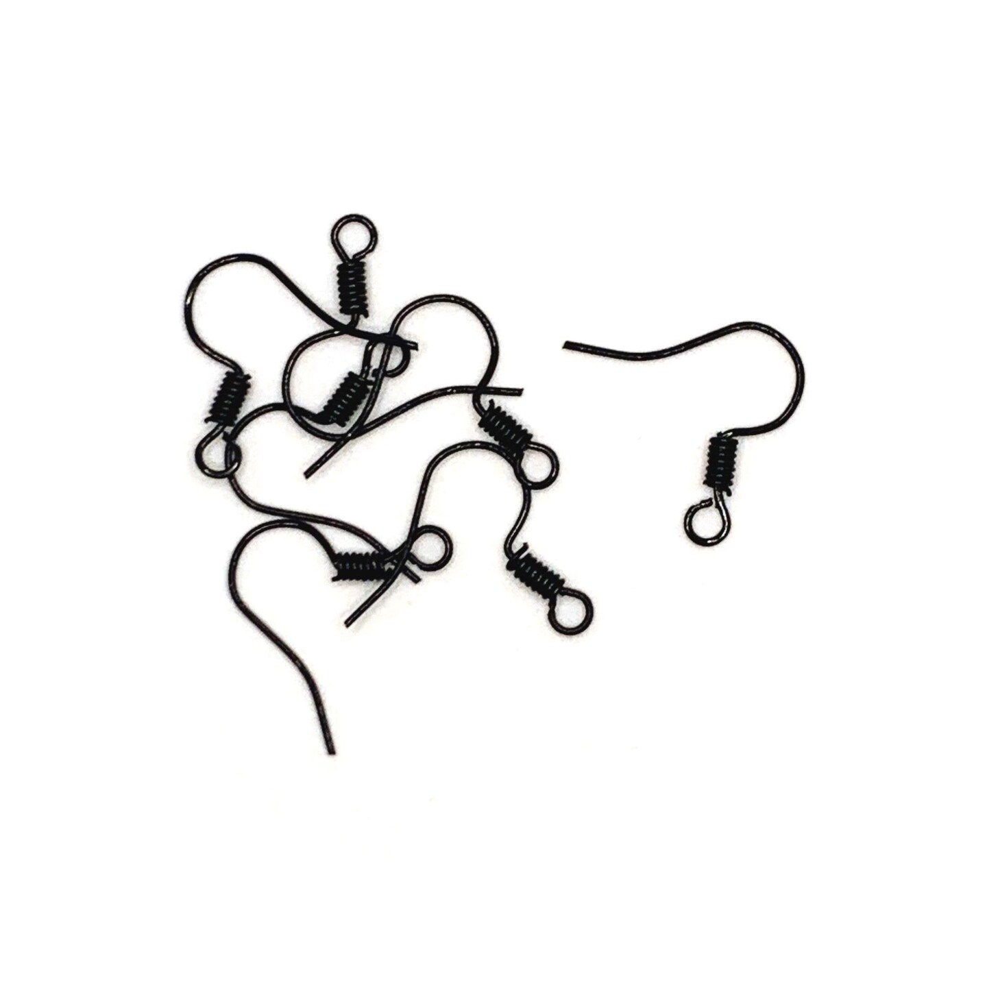 100 or 500 Pieces: Black Fish Hook Earring Wires
