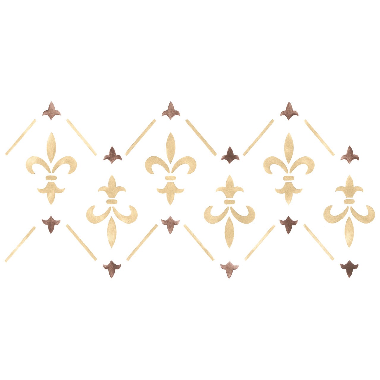 Fleur de Lis Wall Stencil | 3167 by Designer Stencils | Pattern Stencils |
