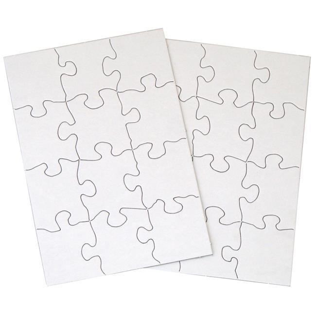 10 Feuilles de Puzzles Vierges, 10 x 15 cm Blank Puzzle, 35 Pièces