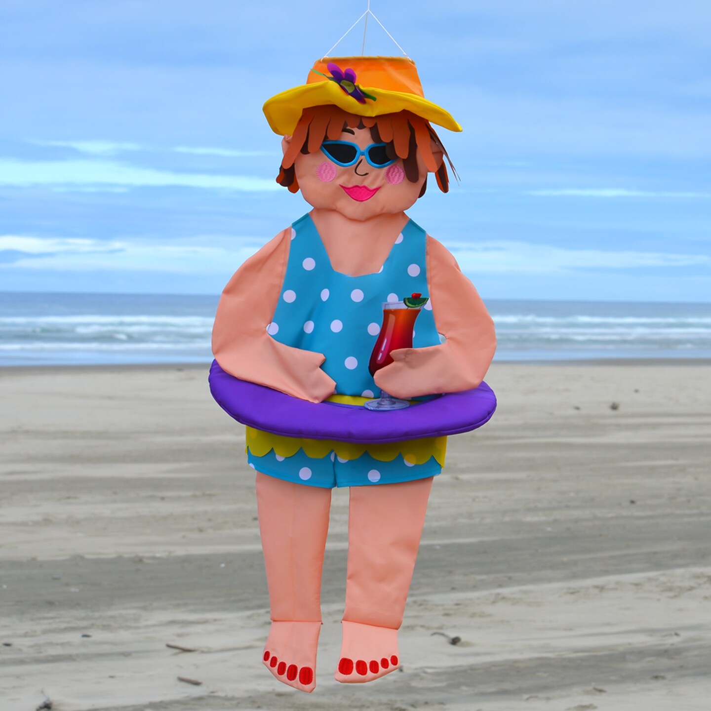 In the Breeze 1151 Beach Bev 3D Wind Friend - Fun and Colorful Outdoor Hanging Decoration