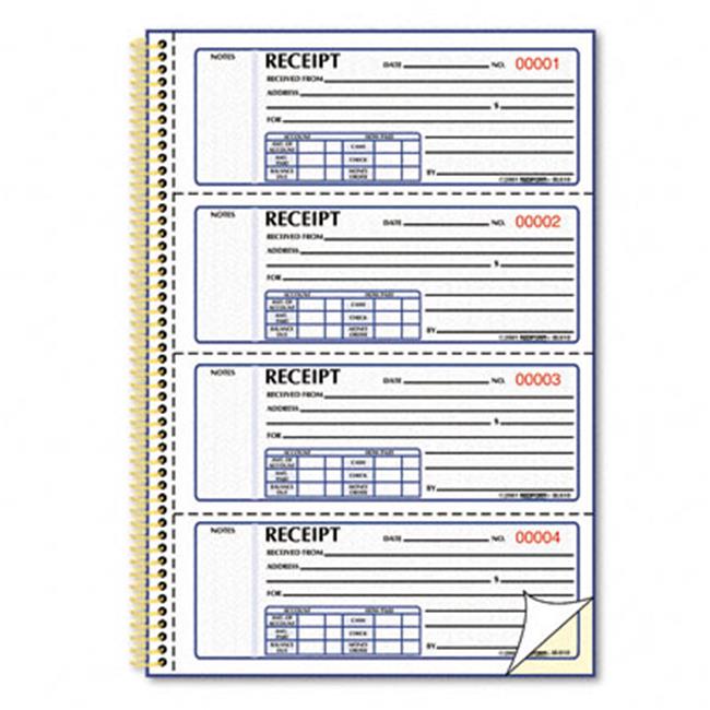 Rediform 8L810 Receipt 2-3/4 x 7 Carbonless Duplicate Twin Wire 300 ...