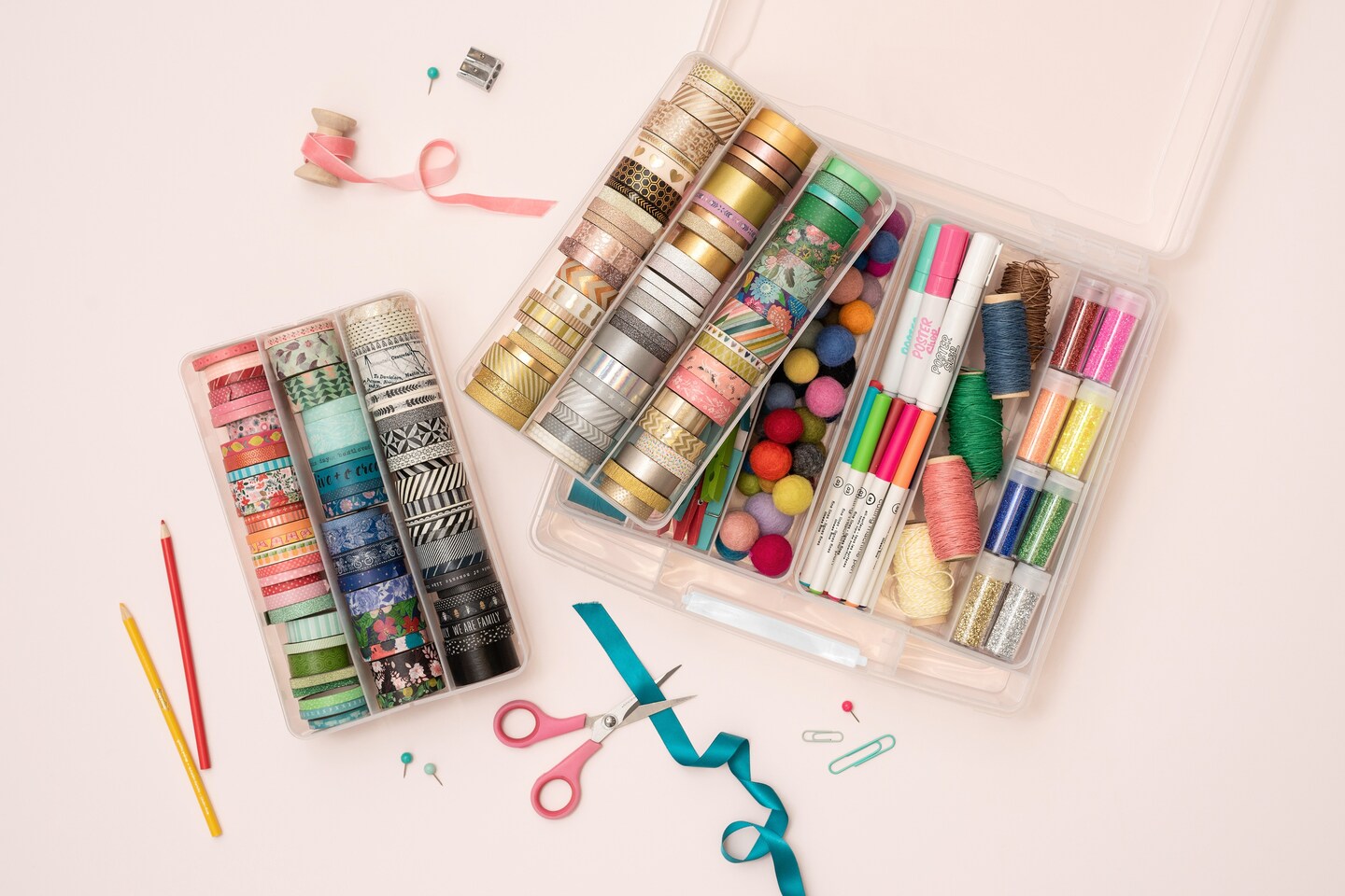 We R Washi Translucent Plastic Storage Bin-14"X13"X4.375" Case