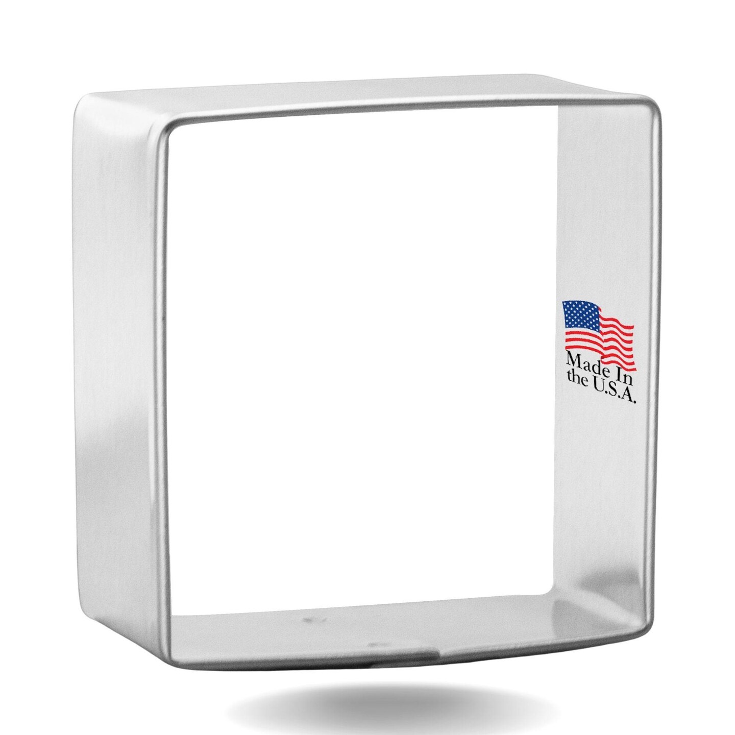 Square Cookie Cutter 2 in, Tin Plated Steel, Handmade