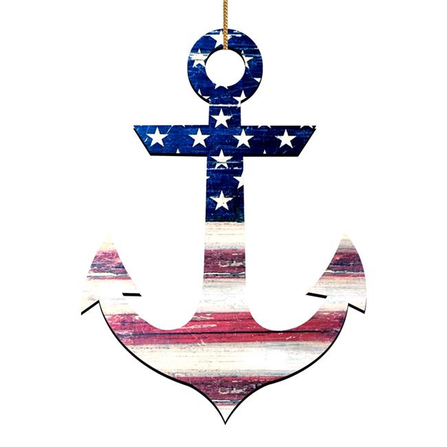 Designocracy 99913-M American Flag Ancor Wooden Magnet