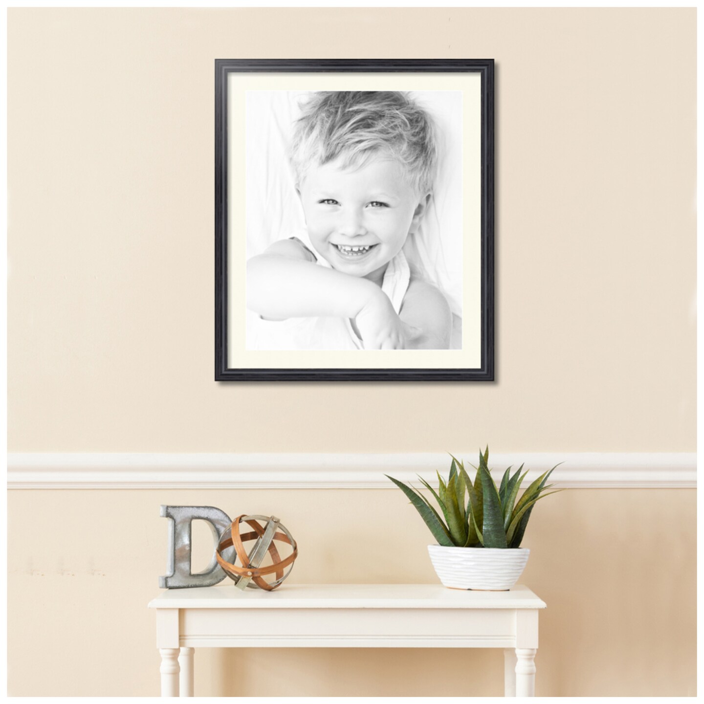 ArtToFrames 24x28" Matted Picture Frame with 20x24" Single Mat Photo Opening Framed in 1.25" Black and 2" Mat (FWM-4083-24x28)