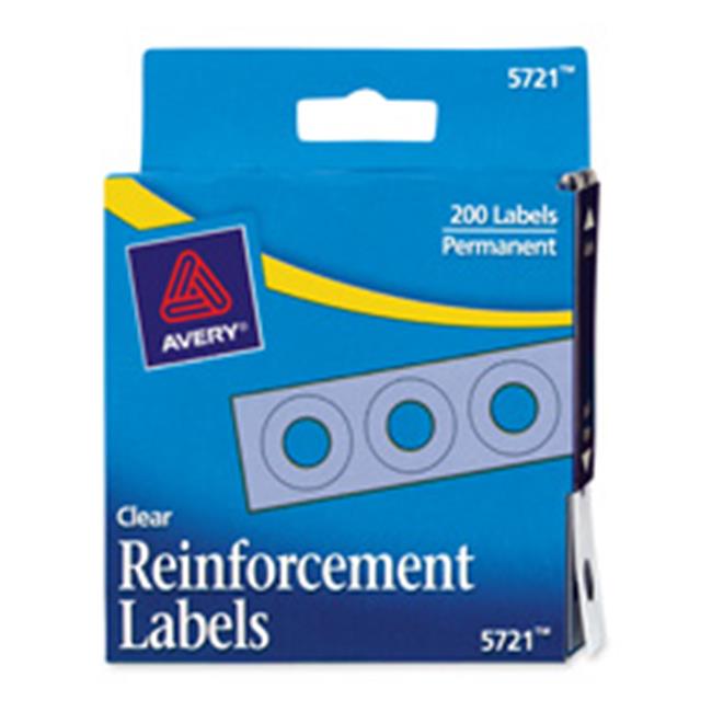 Avery Consumer Products Reinforcements- .25in. Diameter- 200-Box- Clear