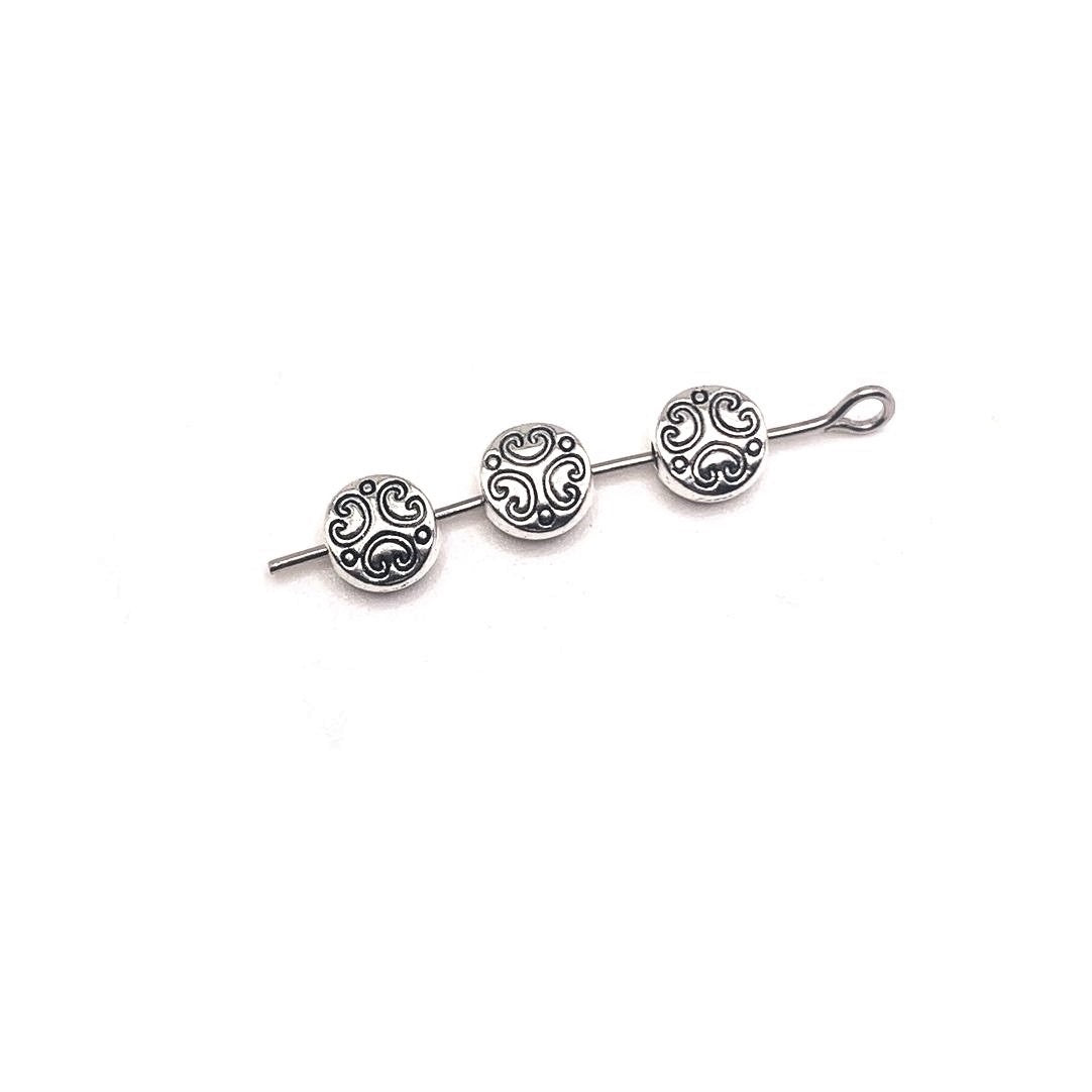 4, 20 or 50 Pieces: Small Antiqued Silver Rose Charms