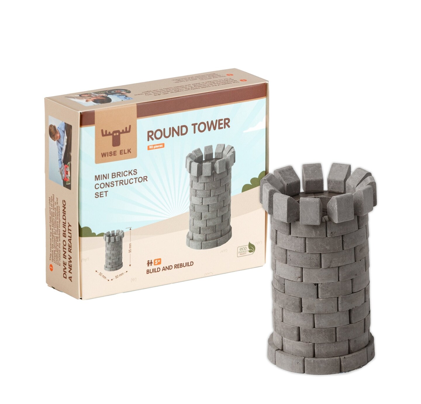 Mini Bricks Construction Set - Round Tower