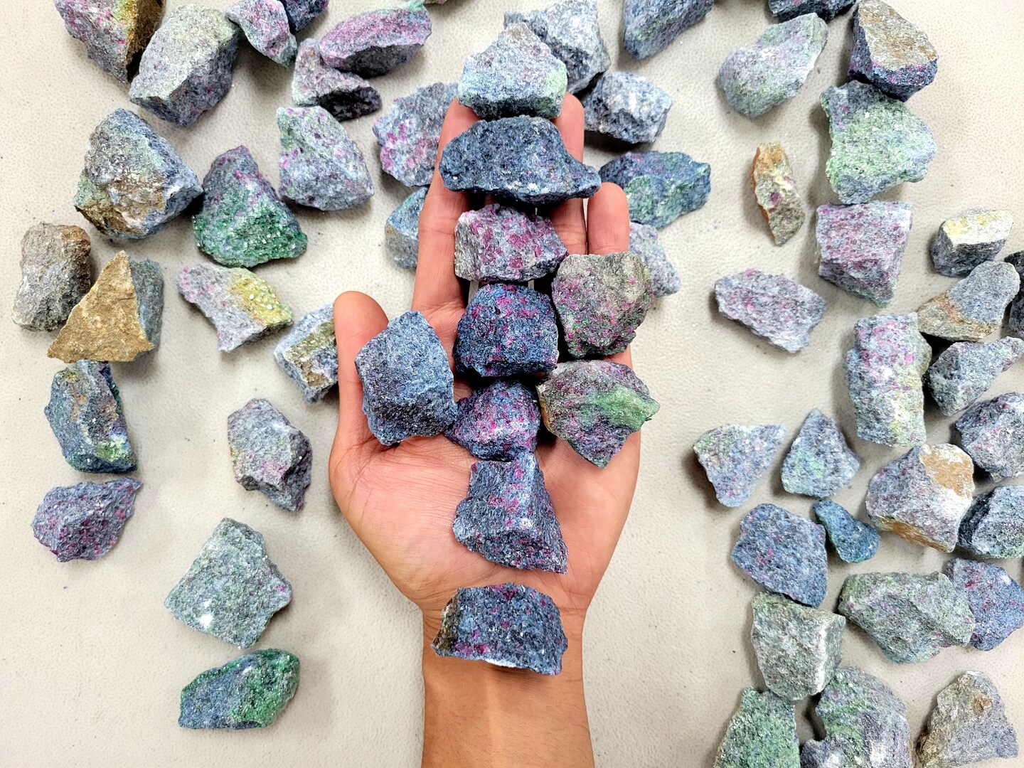 Ruby in Kyanite and Fuchsite Crystals - Raw Rough Stones Bulk