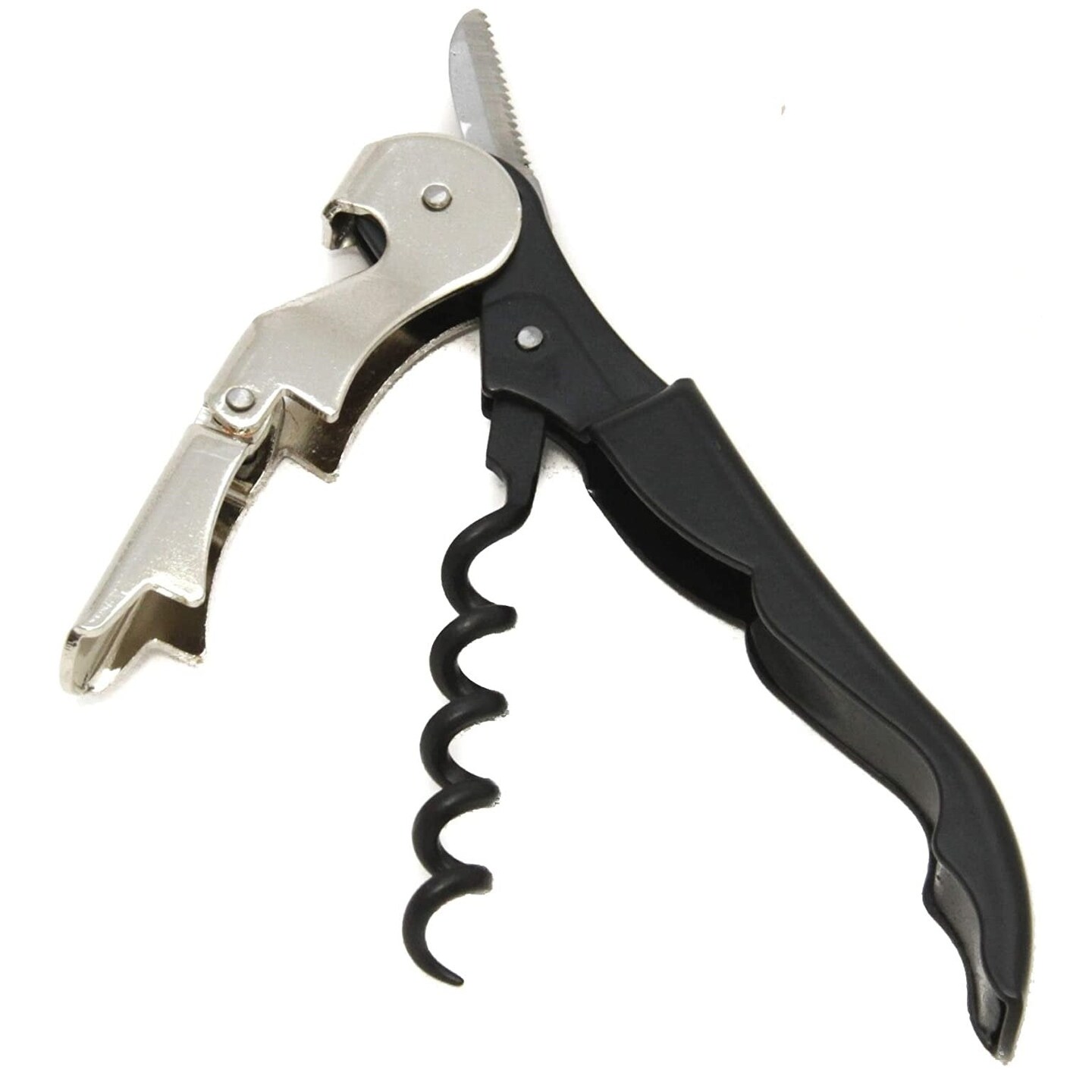 Chef Craft Waiter&#x27;s Corkscrew Professional All-In-One Stainless Steel Wine Bottle Opener &#x26; Foil Cutter