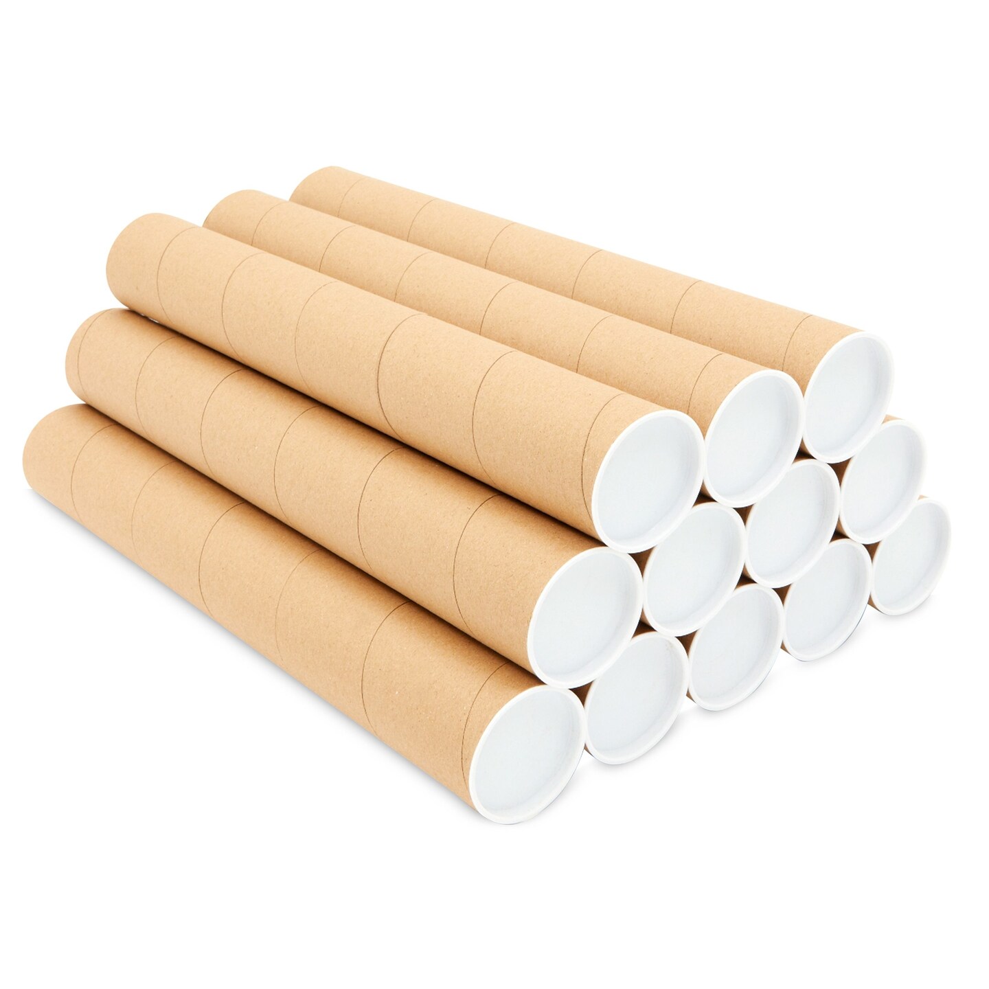 Stockroom Plus 12-Pack Mailing Tubes with Caps, 2x15-Inch Kraft Paper  Poster Tube for Shipping, Packing, Bulk Round Packaging, Cardboard Mailers,  Art Prints, Maps, Blueprint (Brown) - Yahoo Shopping