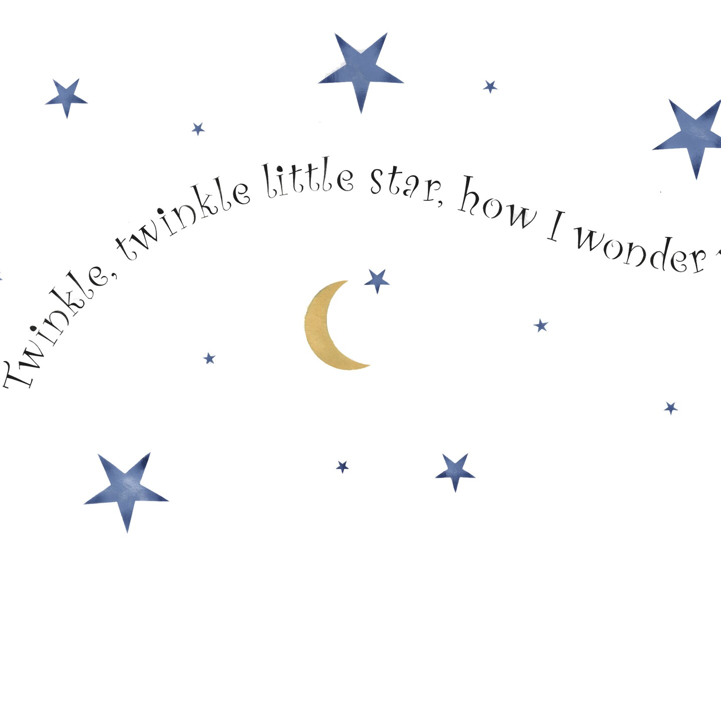 Twinkle, Twinkle Star Wall Stencil | 3077 by Designer Stencils | Word & Phrase Stencils | Reusable Art Craft Stencils for Painting on Walls, Canvas, Wood | Reusable Plastic Paint Stencil for Home Makeover | Easy to Use & Clean