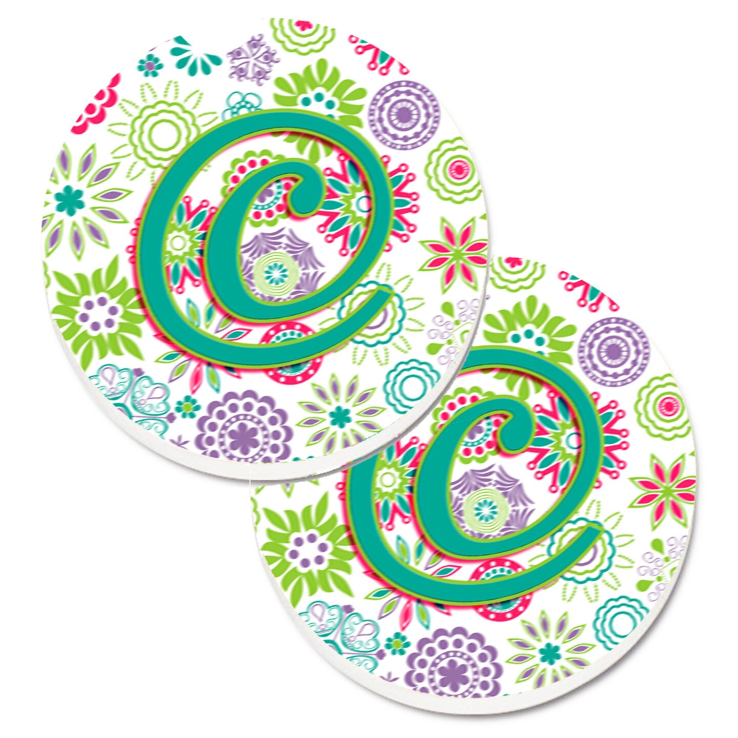 Letter S Teal Blue Compact Mirror With Flowers & Butterflies - Caroline's Treasures Travel Mirror - View #11