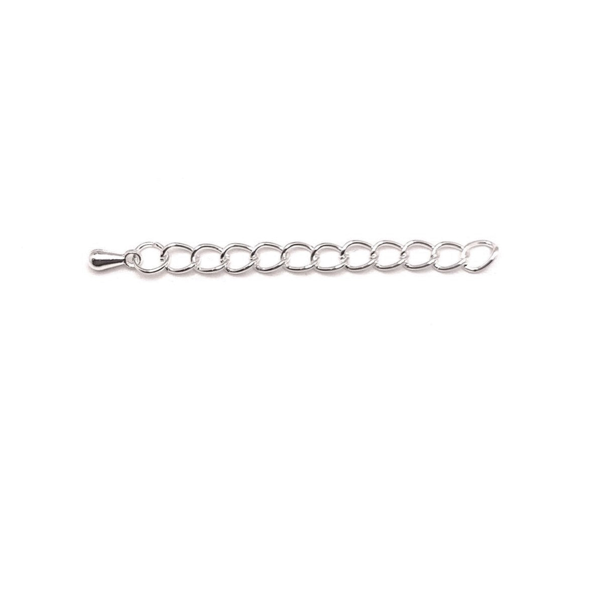 1, 4, 20 or 50 Pieces: Silver Plated Necklace Extenders, 6cm