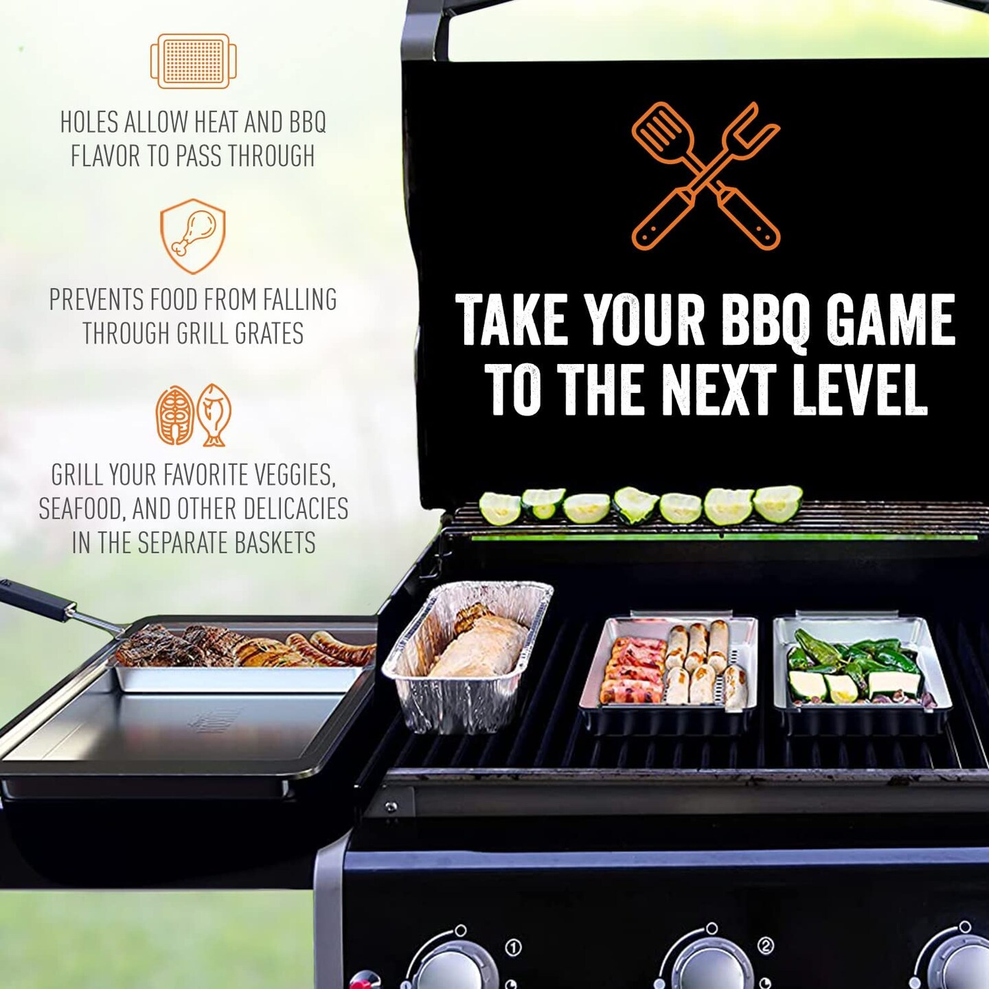 Yukon Glory Grill &#x27;N Serve Three Basket Set