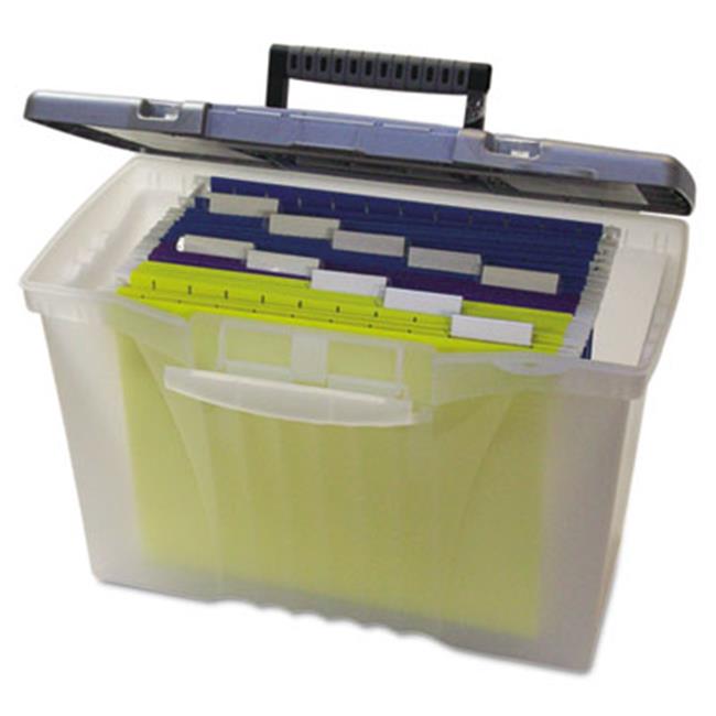 Stx 61511U01C Portable File Storage Box w/Organizer Lid  Letter/Legal  Clear