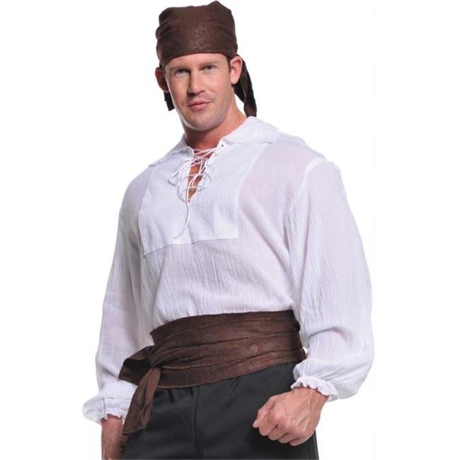 Morris Costumes Men's Pirate Shirt, Cream, XL