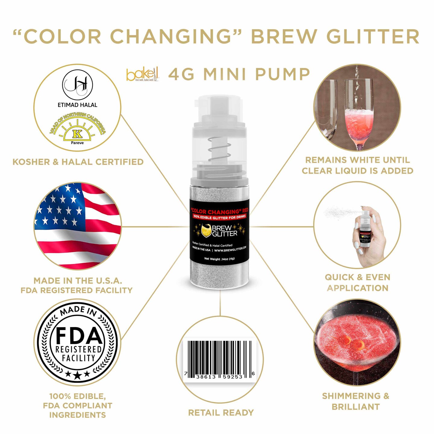 Red Edible Glitter for Drinks Glitter Spray Pump – Glittery - Your
