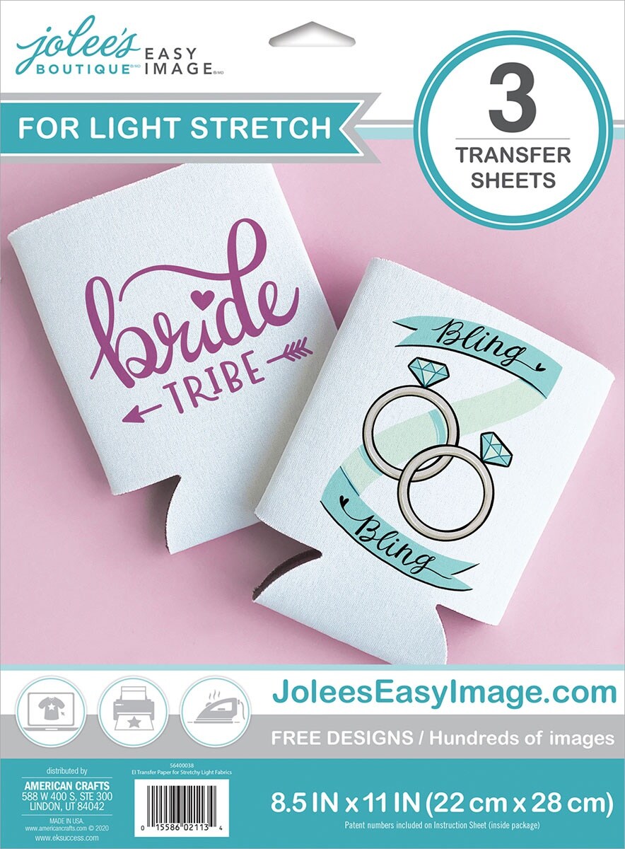 Jolee's Easy Image Transfer Sheets 8.5"X11" 3/PkgFor Stretchy Light