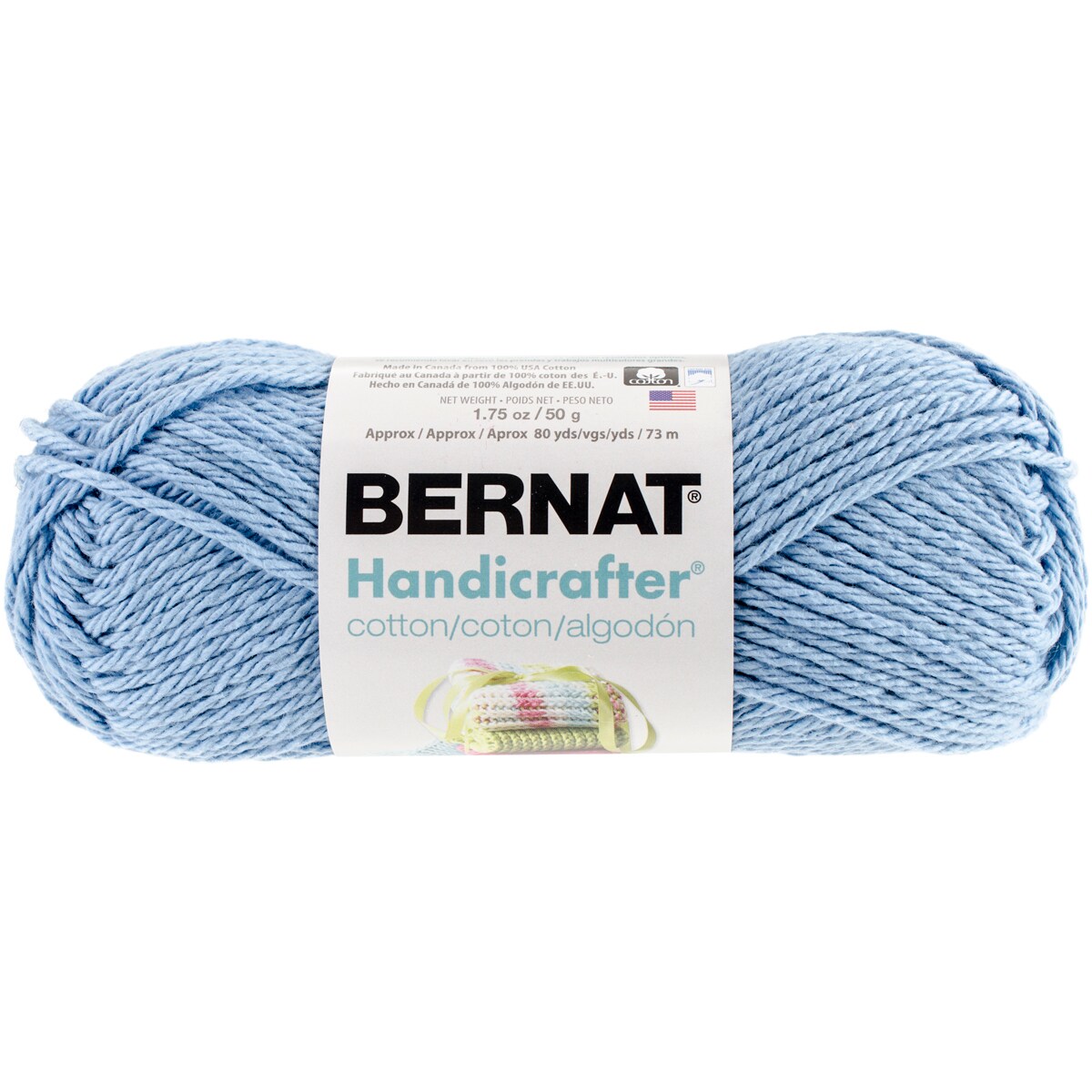 Bernat Handicrafter Cotton Yarn - Solids-French Blue