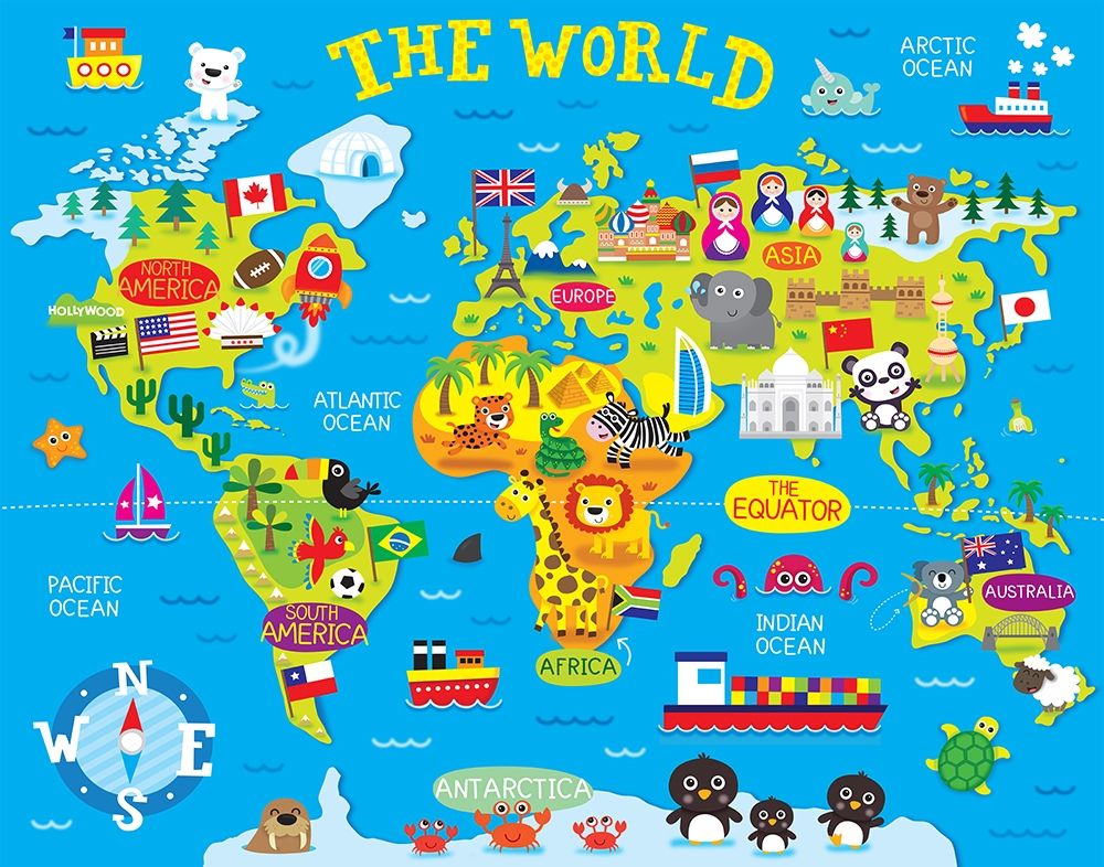 World Map Poster Print by Jennie Bradley - Item # VARPDX40295